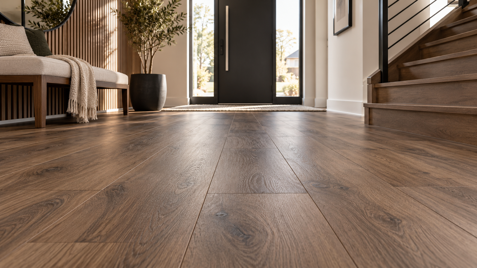 Plancher vinyle SPC au salon