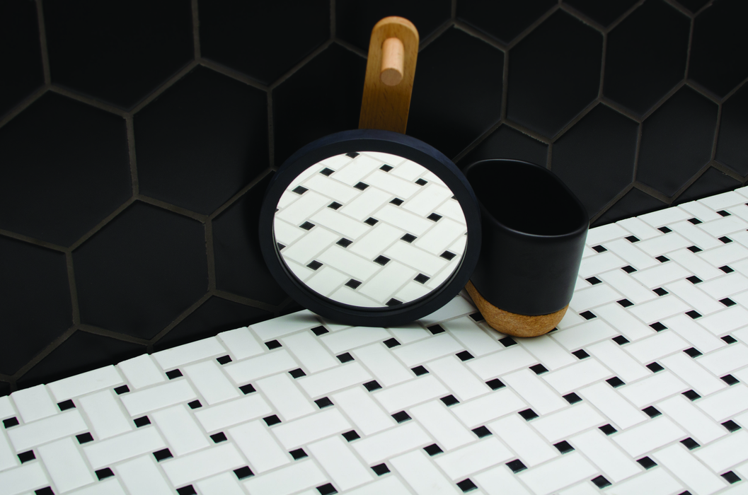 Mosaique Hex & Dac White et Black -  Mat