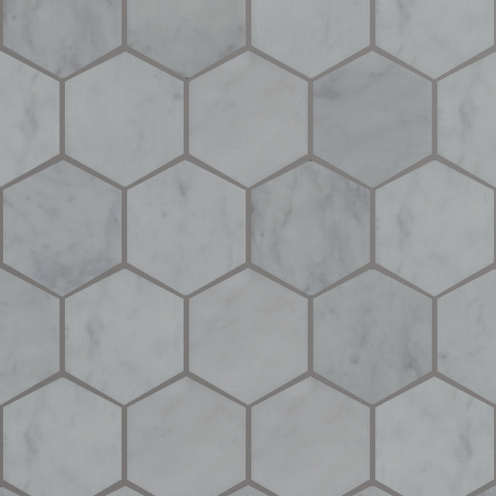 Mosaique De Pierre Carrara White -  Mat