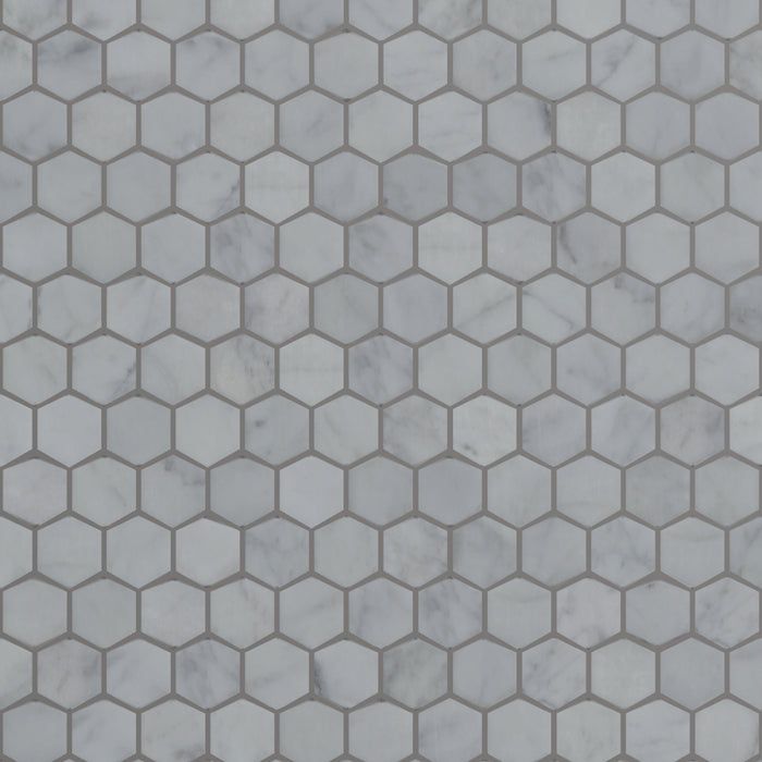 Mosaique De Pierre Carrara White -  Mat